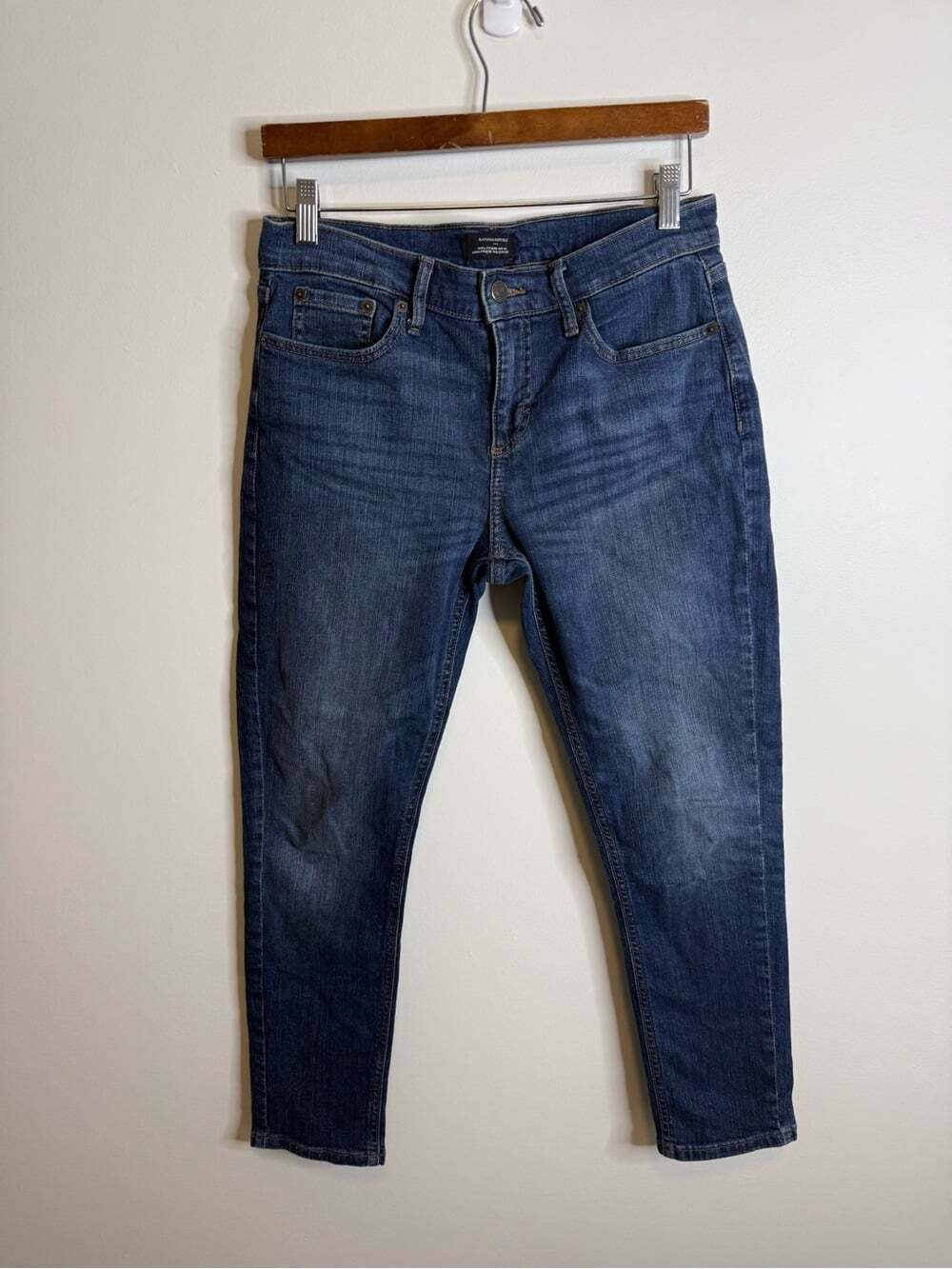 BANANA REPUBLIC Girlfriend Dark Wash Mid Rise Straight Leg Denim Jean 26